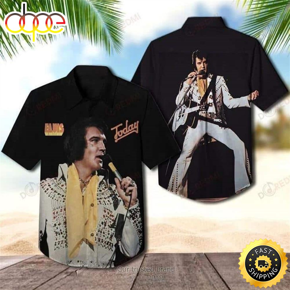 Elvis Presley Hawaiian Shirt Today Gift For Music Lovers J3zwwp