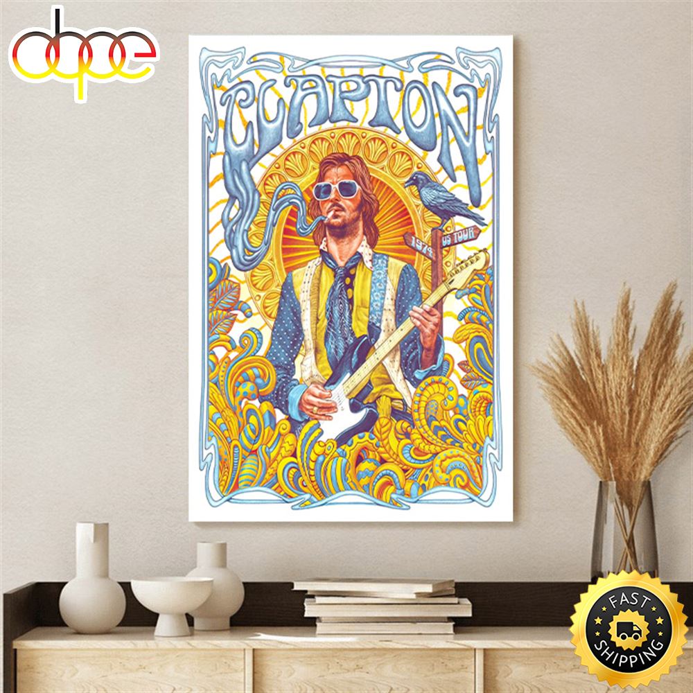 Eric Clapton 1974 Tour Music Poster Canvas Dtsqie