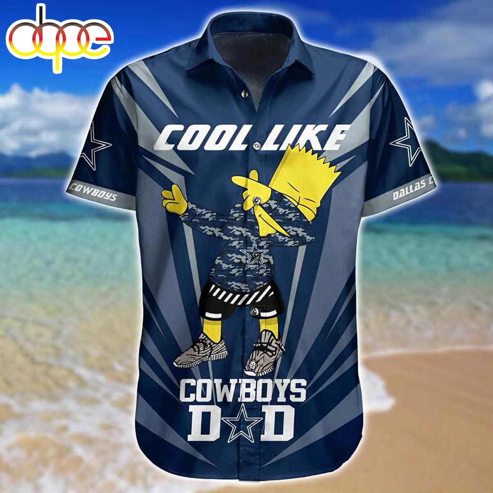 Funny Dallas Cowboys Bart Simpson Dabing Hawaiian Shirt Onfe3w