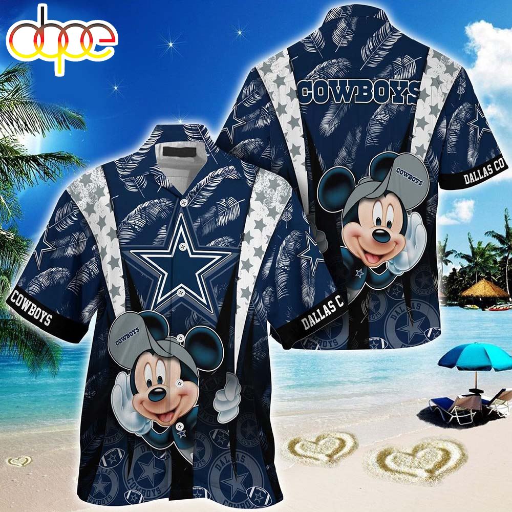 Funny Dallas Cowboys Mickey Mouse Hawaiian Shirt I24hjk