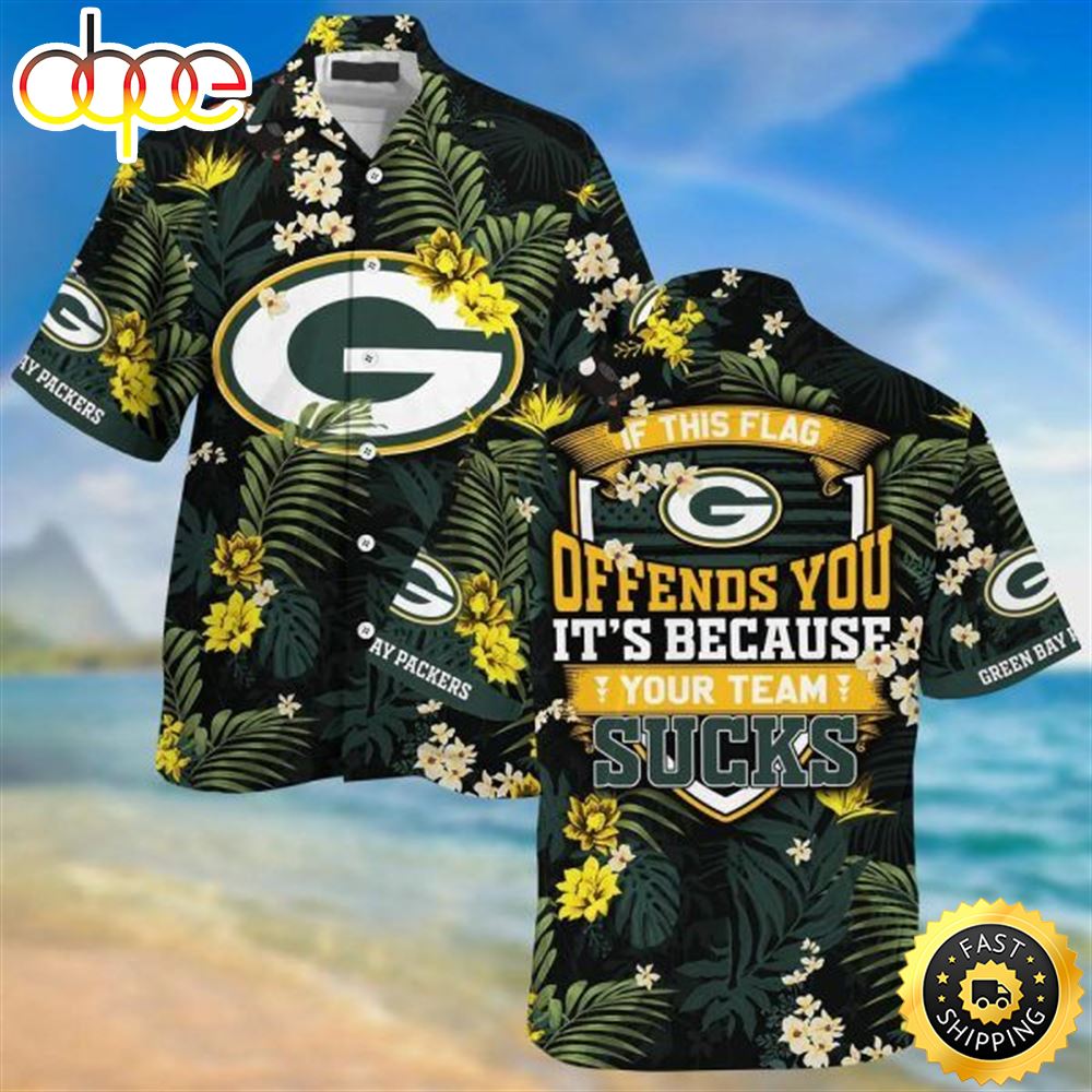 Green Bay Packers Sucks Beachwear For Men Nfl Sport Hawaiian Shirt Udjkot