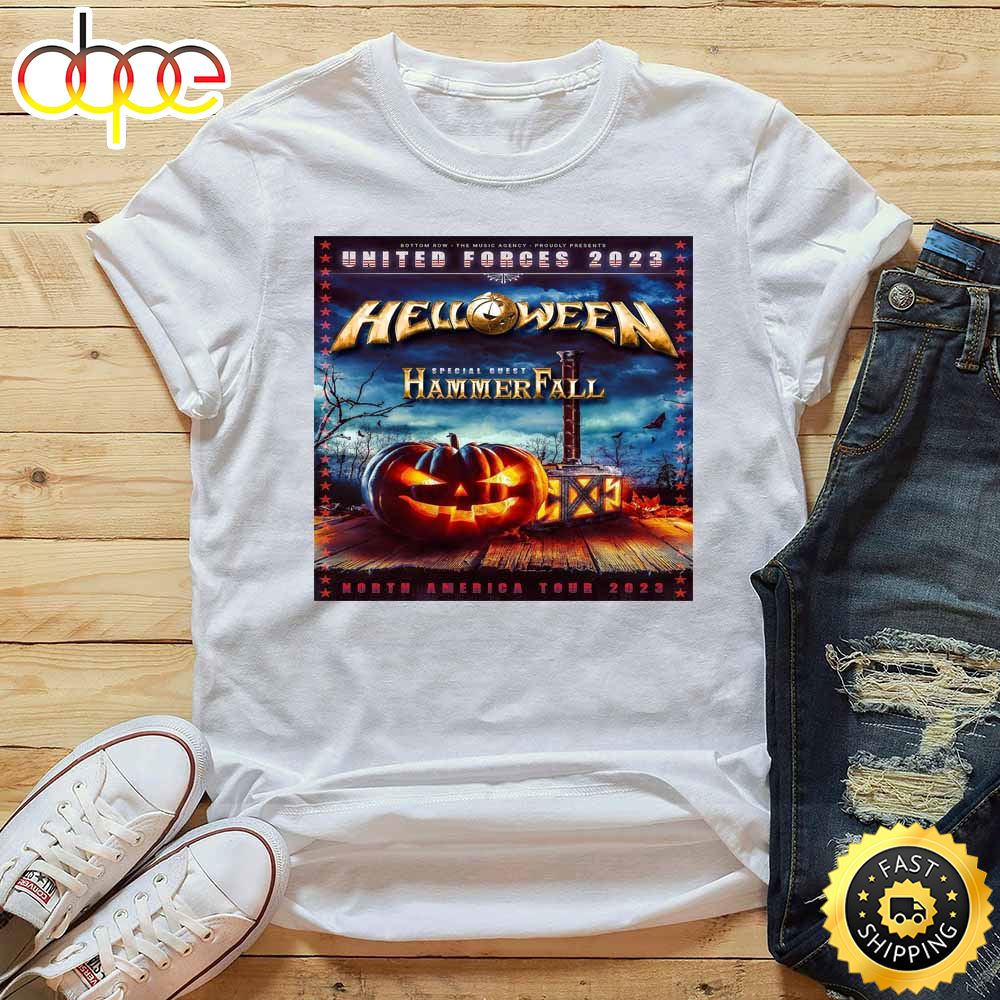 Helloween Hammer Fall North America Tour 2023 T Shirt Zaanzc