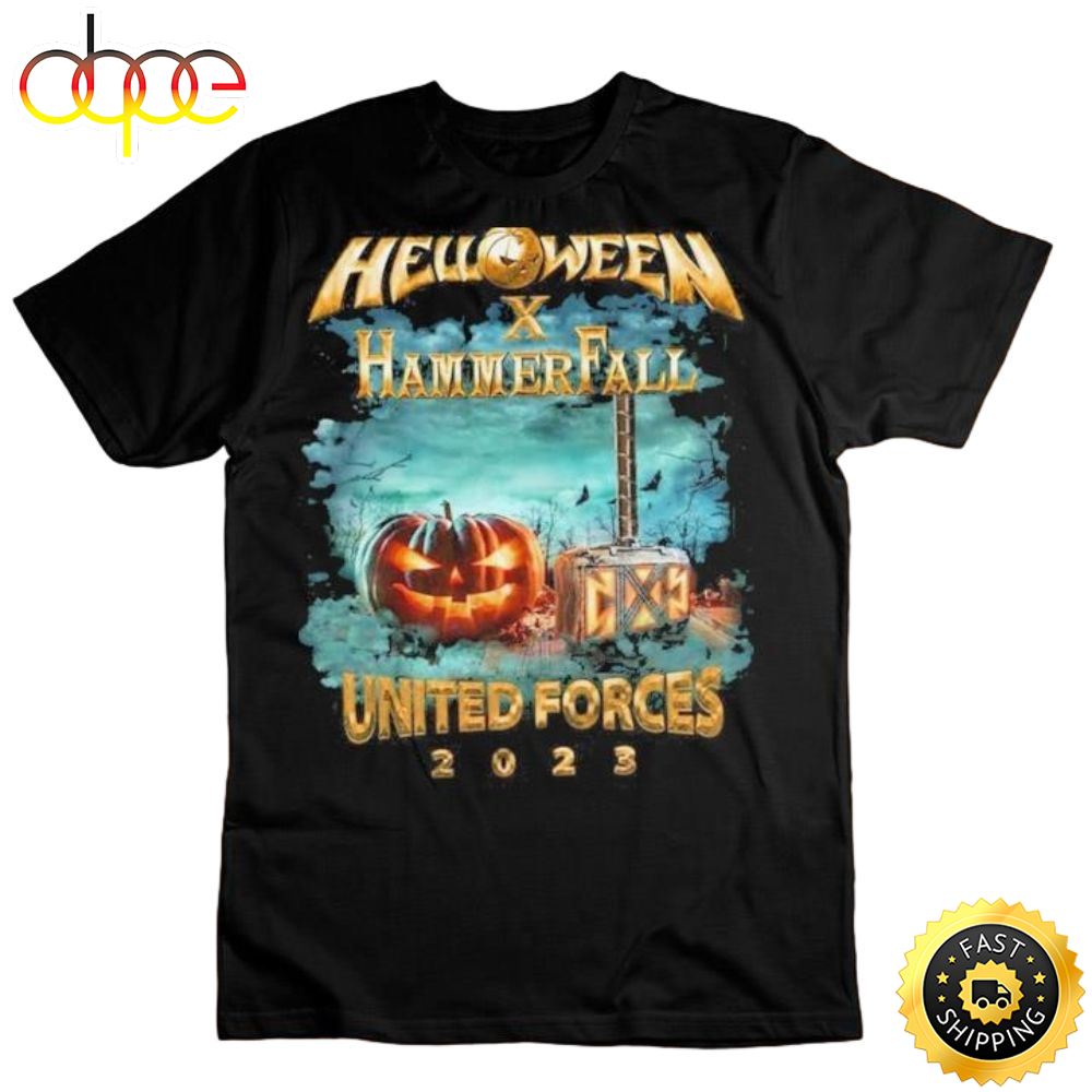 Helloween Hammer Fall United Forcestour 2023 T Shirt Mmcgt6