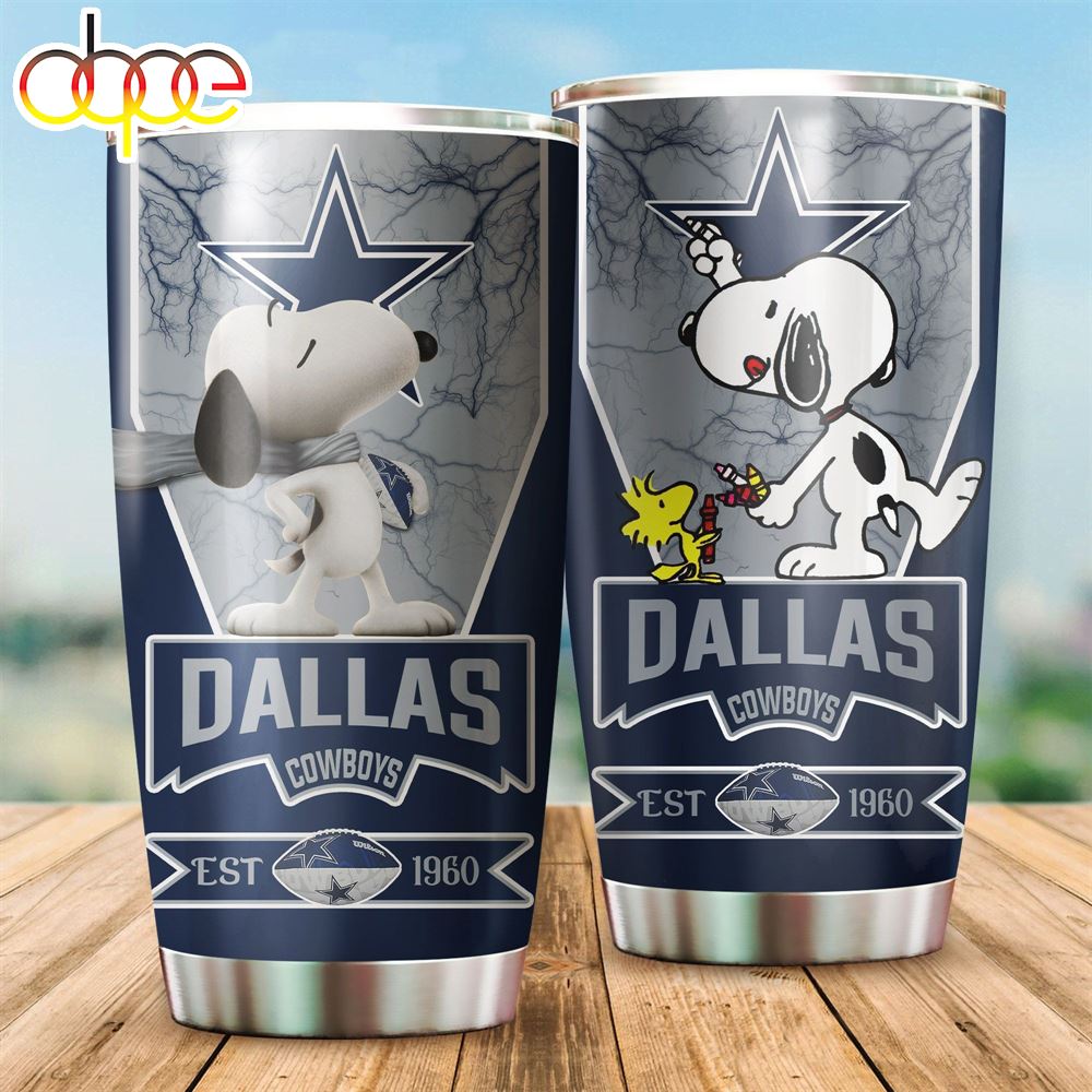 High Quality Dallas Cowboys Snoopy Est 1960 3D Tumbler Qltjca