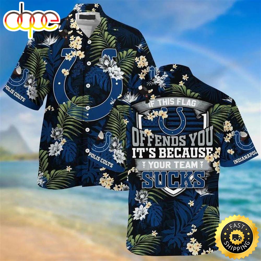 Indianapolis Colts Sucks Beachwear For Men Nfl Sport Hawaiian Shirt Ds4kzc