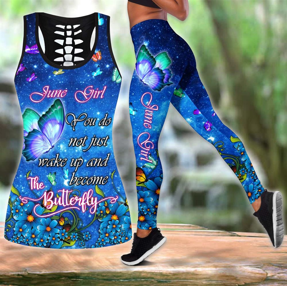 June Girl You Do Not Just Wake Up All Over Printed Women S Tanktop Leggings Set Perfect Workout Outfits Gifts For Hippie Life 1 Frrjfb