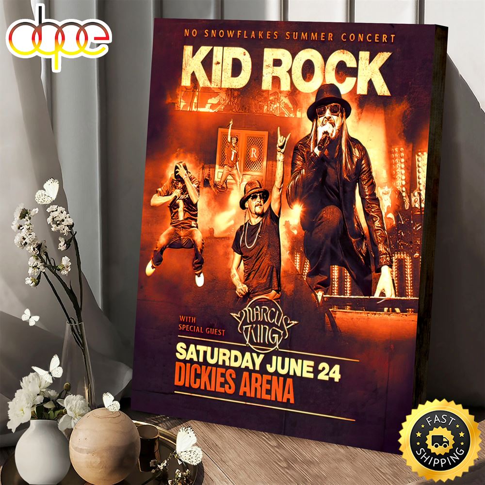 Kid Rock Announces June 2023 U.s. Tour Dates 2023 Canvas Poster Uhzgq1
