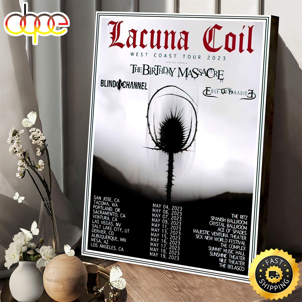 Lacuna Coil Announces May 2023 West Coast U.s. Tour Canvas Poster Mjxh1p