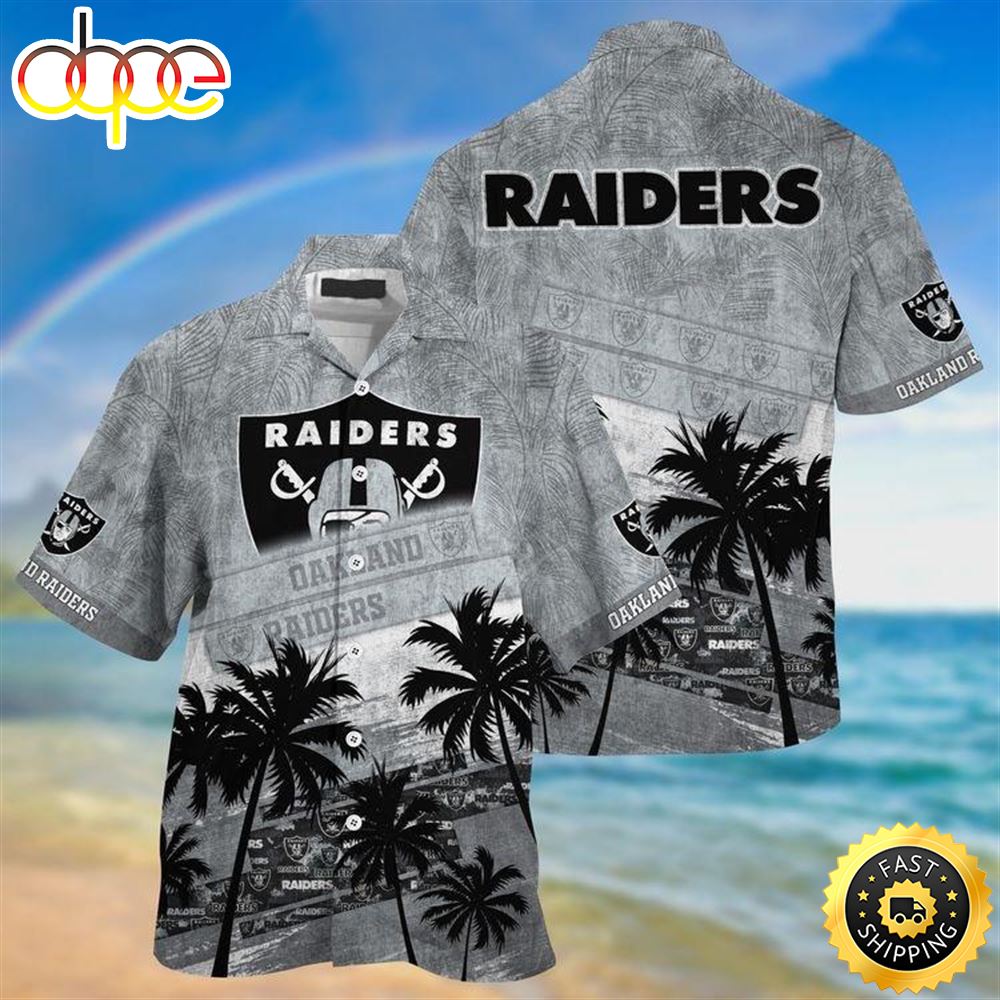 Las Vegas Raiders Beachwear For Men Nfl Sport Hawaiian Shirt Cw6mq8