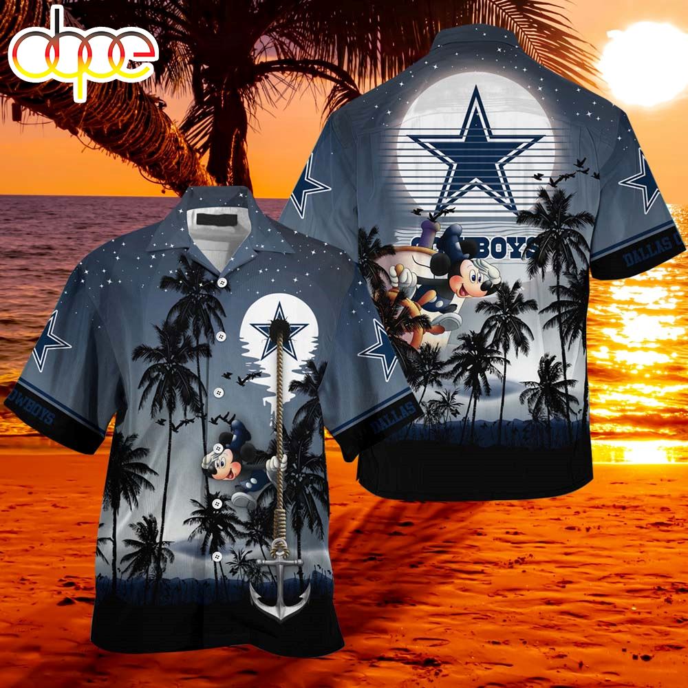 Limited Dallas Cowboys Mickey Starry Night Hawaiian Shirt Jgmvul