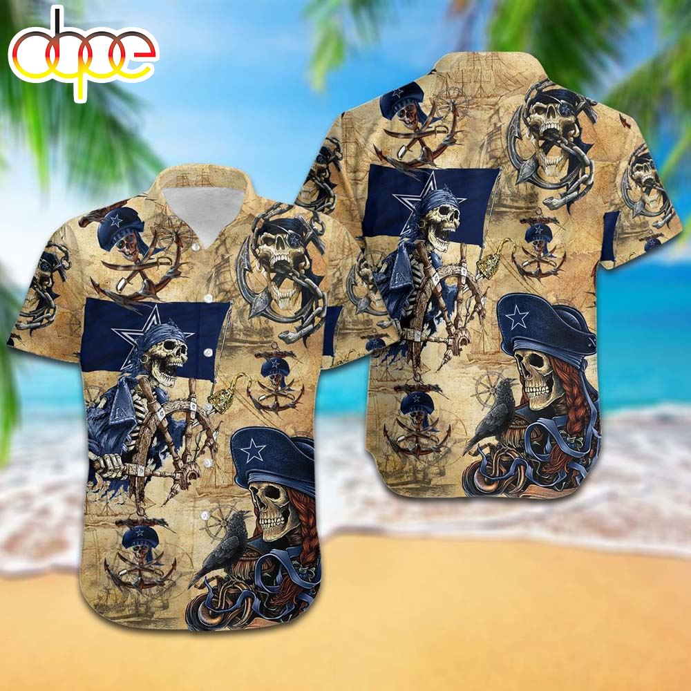 Limited Dallas Cowboys Pirates Skull Hawaiian Shirt Ewcfif