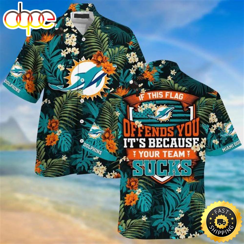 Miami Dolphins-Sucks Beachwear For Men Nfl Sport Hawaiian Shirt