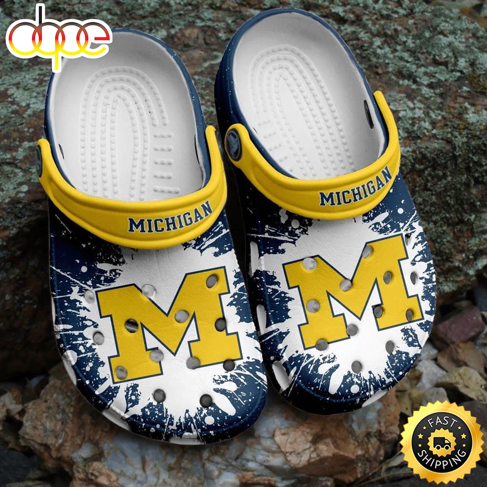 Michigan NCAA Crocs Clogs Crocband Comfortable Shoes For Men Women Gubj3u