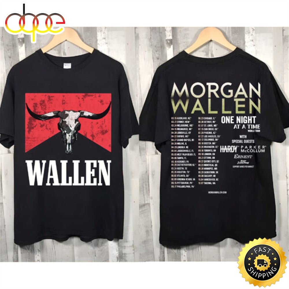 Morgan Wallen World Tour 2023 One Night At A Time T Shirt Ofwxse