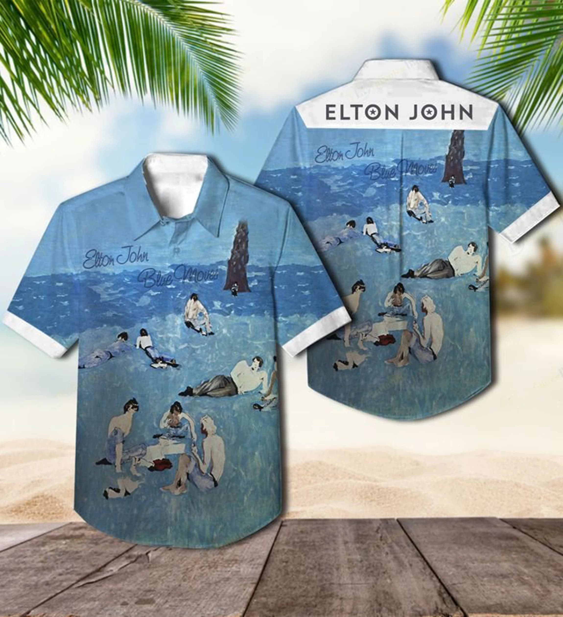 Music Elton John Vintage Unisex Hawaiian Shirt Tj6c9y