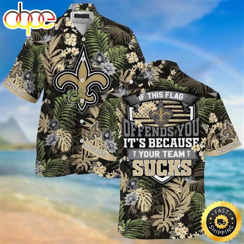 New Orleans Saints Sucks Beachwear For Men Nfl Sport Hawaiian Shirt Gwnv2z