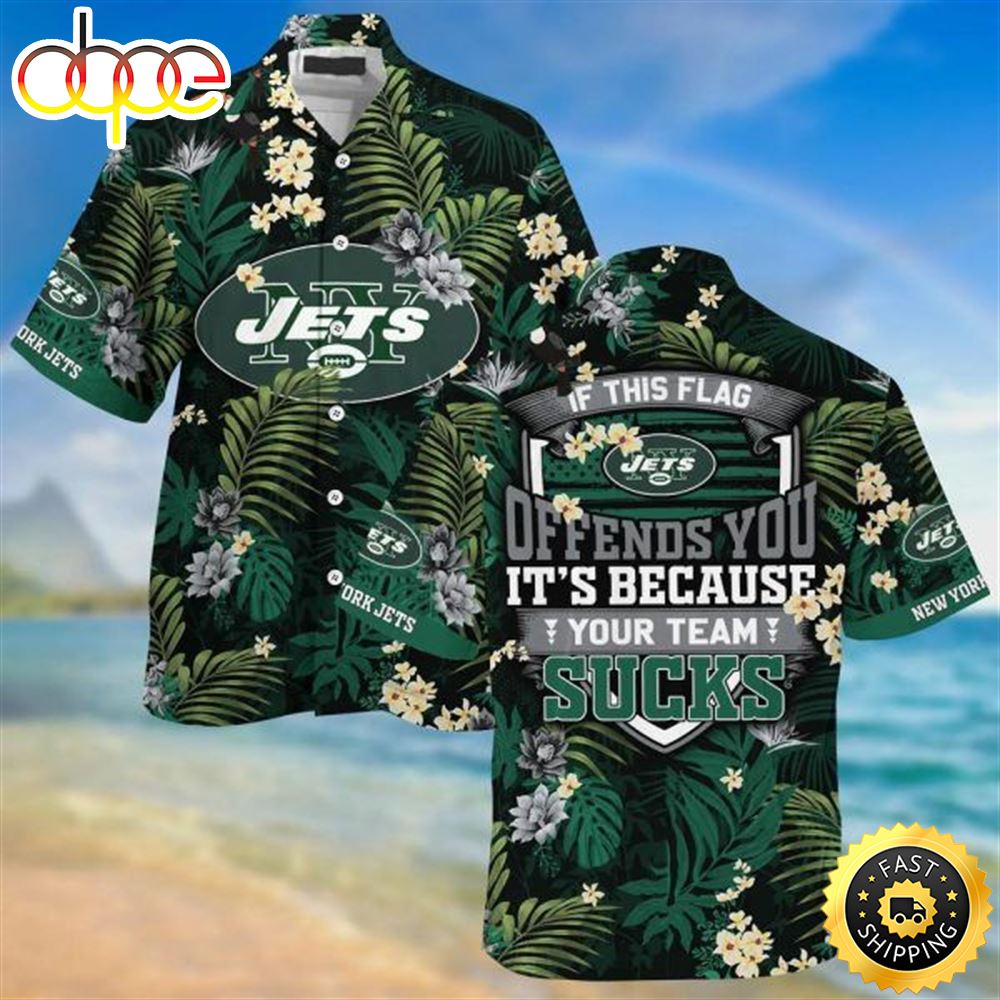 New York Jets Sucks Beachwear For Men Nfl Sport Hawaiian Shirt Nq6hyy