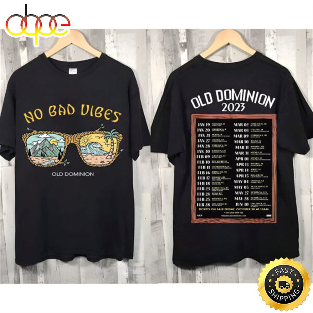 Old Dominion Band No Bad Vibes Tour 2023 Shirt Vugtht
