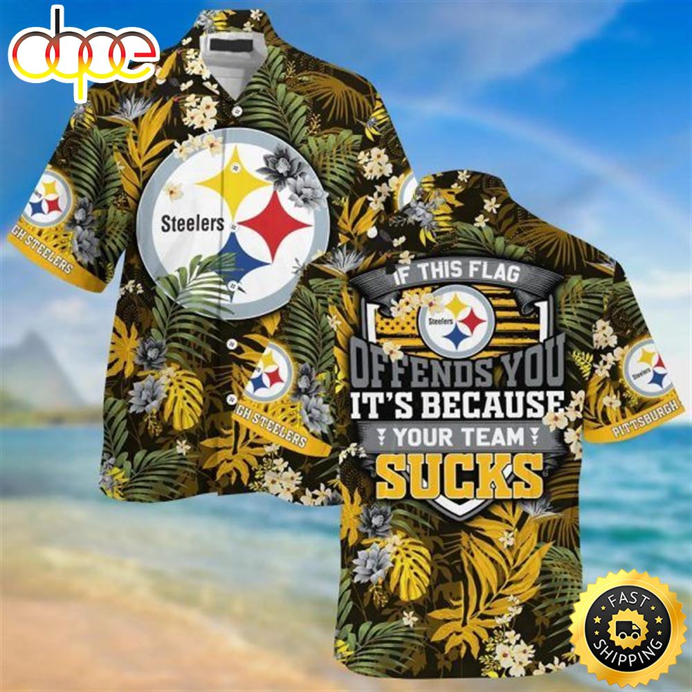Pittsburgh Steelers Sucks Beachwear For Men Nfl Sport Hawaiian Shirt Rsjjnq