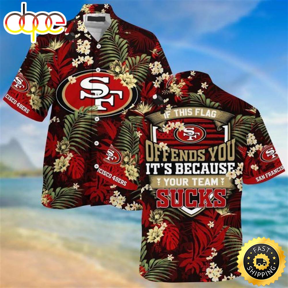 San Francisco 49ers Sucks Beachwear For Men Nfl Sport Hawaiian Shirt Zzdghj