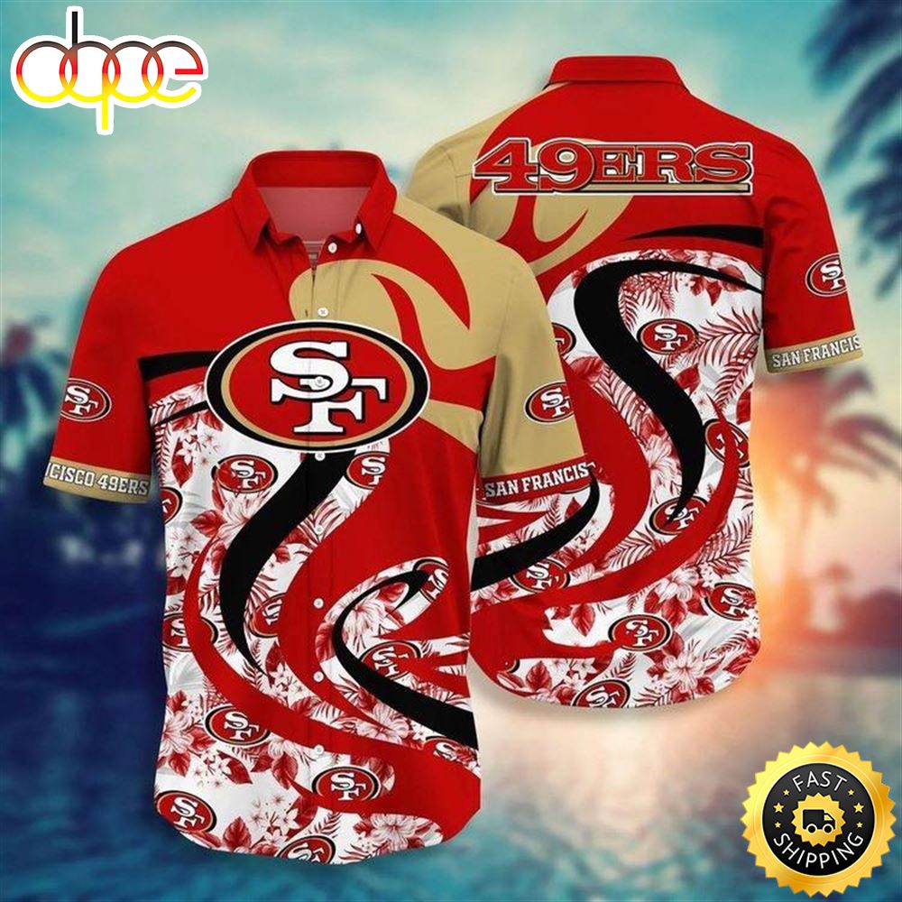 San Francisco 49ers Beachwear For Men Nfl Sport Hawaiian Shirt Muwrat