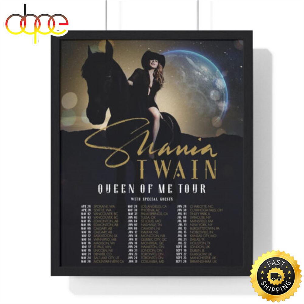 Shania Twain Queen Of Me Tour 2023 Poster Canvas Ehlwmo