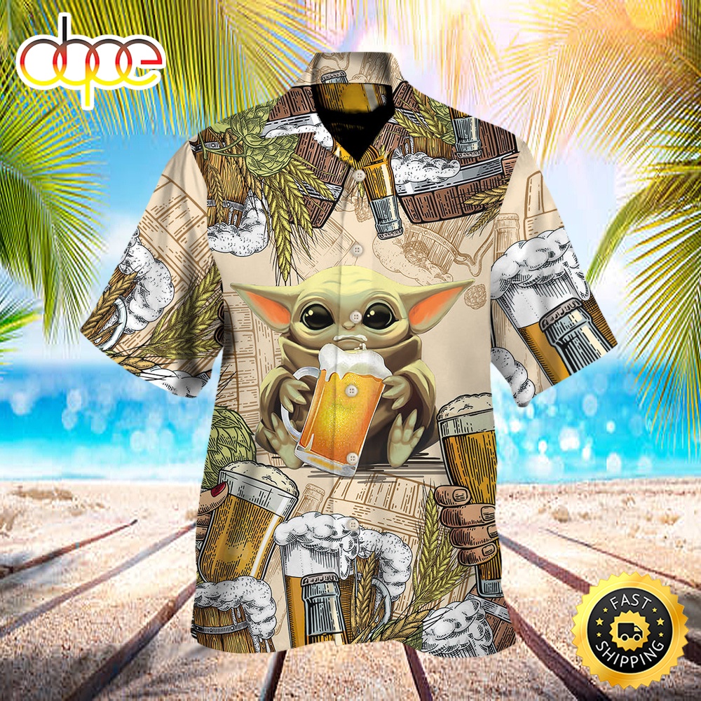 Star Wars Baby Yoda Surfing Summer Hawaiian Shirt For Men And Women