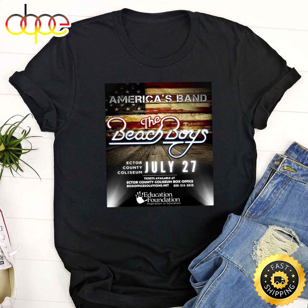 The Beach Boys Nashville Tour 2023 Black T Shirt Hyp9cj