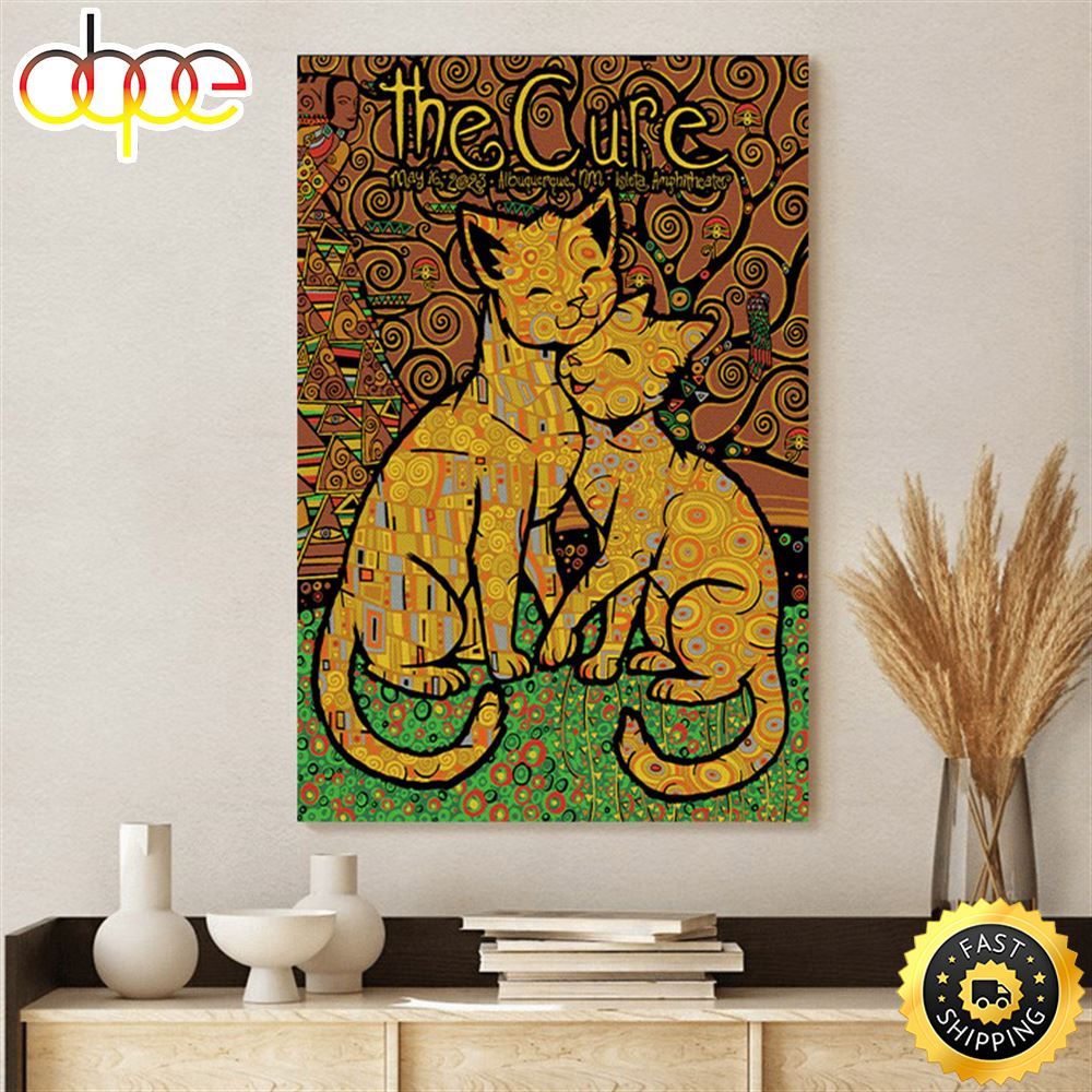 The Cure Albuquerque Yellow May 16 Tour 2023 Second Edition Poster Canvas Vnrfys