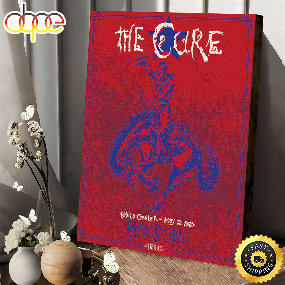The Cure Houston May 12 Tour 2023 Second Edition Poster Canvas Uvtc1d