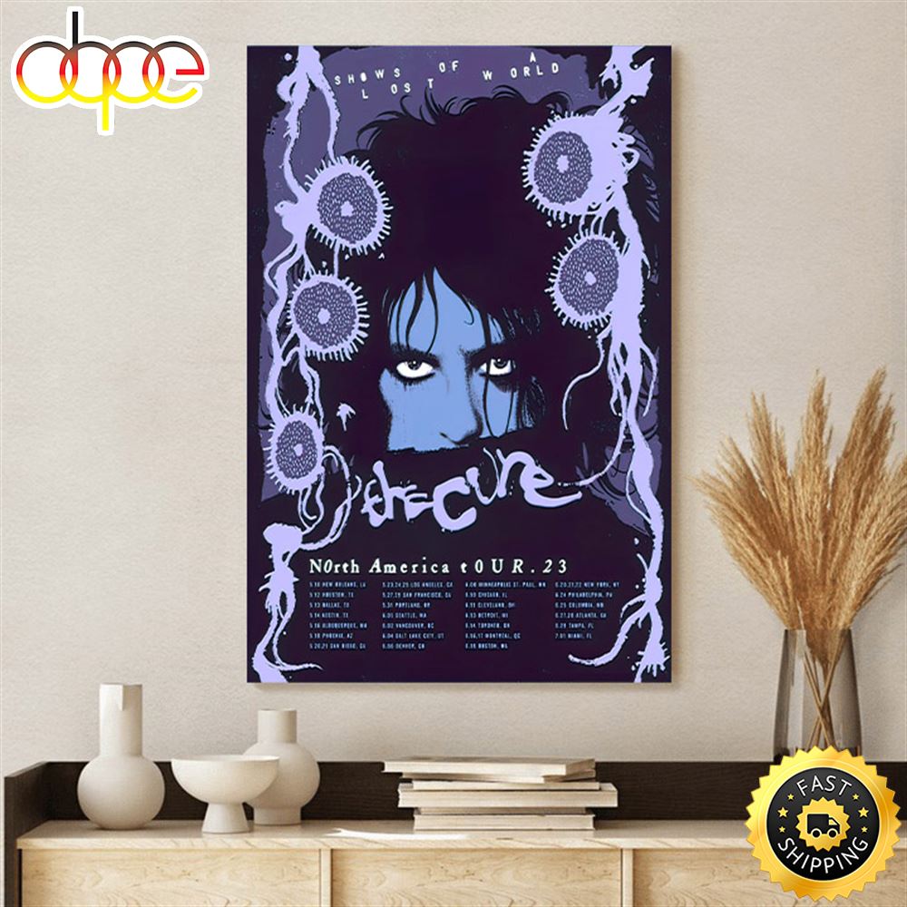 The Cure Shows Of A Lost World Tour 2023 Poster Dusk Melrose Colorway Poster Canvas Kekzej