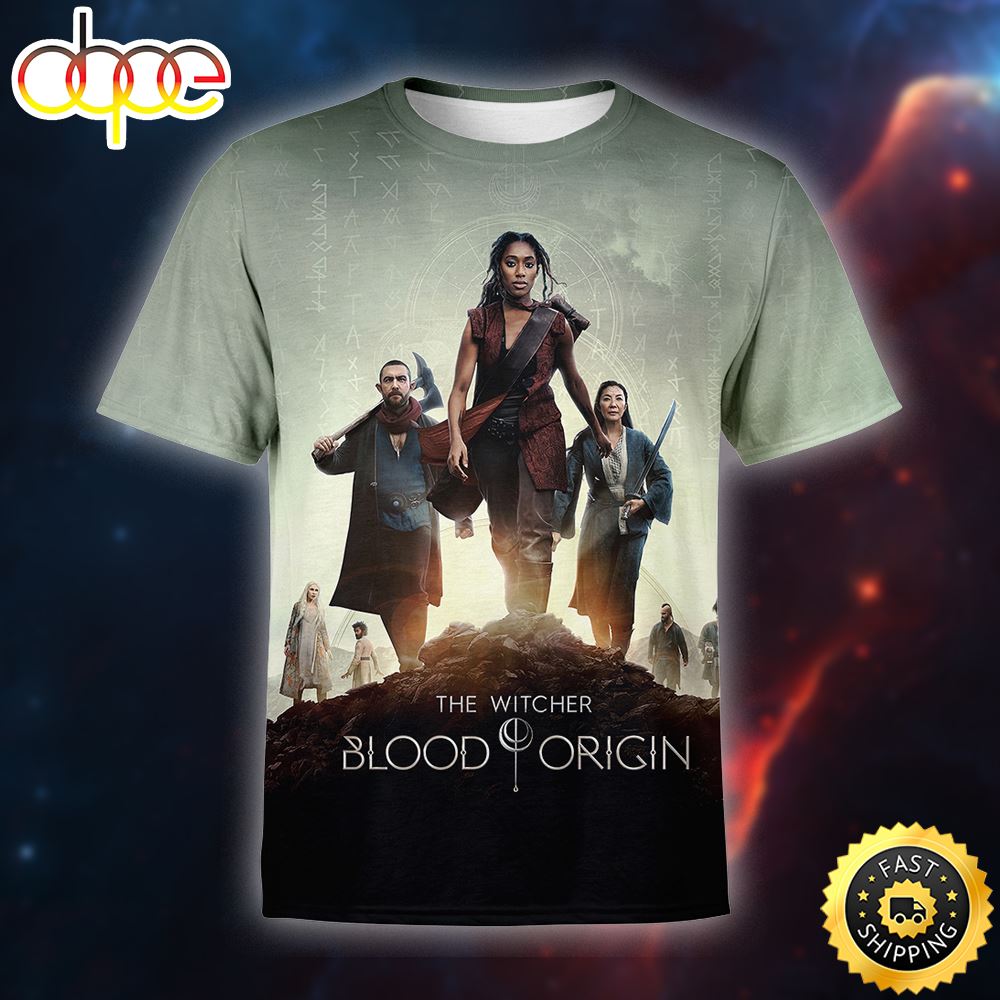 The Witcher Blood Origin Poster Movie 3d Shirt All Over Print T Shirt Rrpd9u
