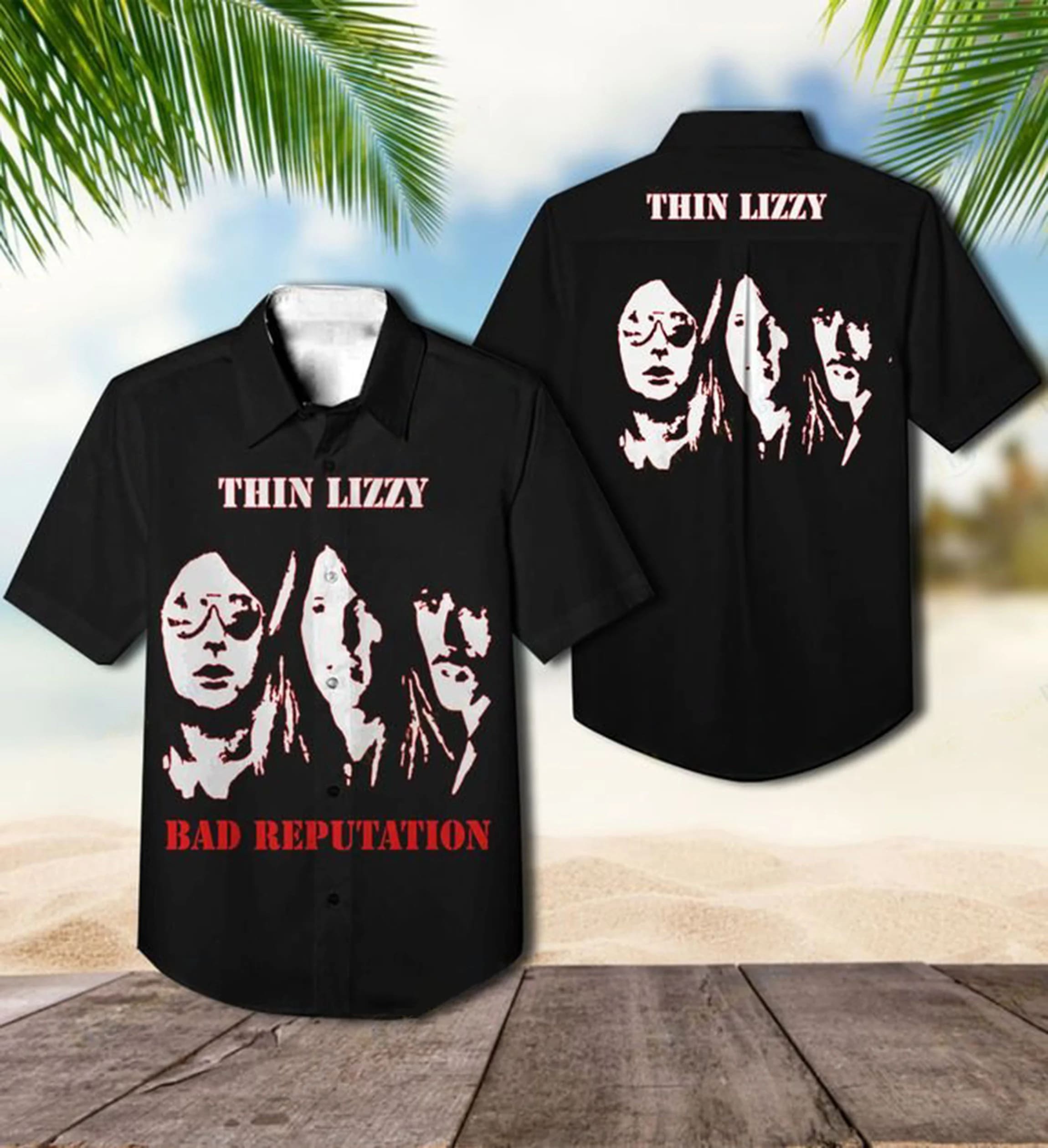 Thin Lizzy Hawaiian Shirt Brand 2023 Music Hawaiian Shirt Ldbjph