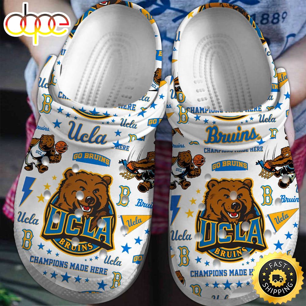 UCLA NCAA Sport Crocs Clogs Crocband Shoes Comfortable For Men Women And Kids Jnzd8y