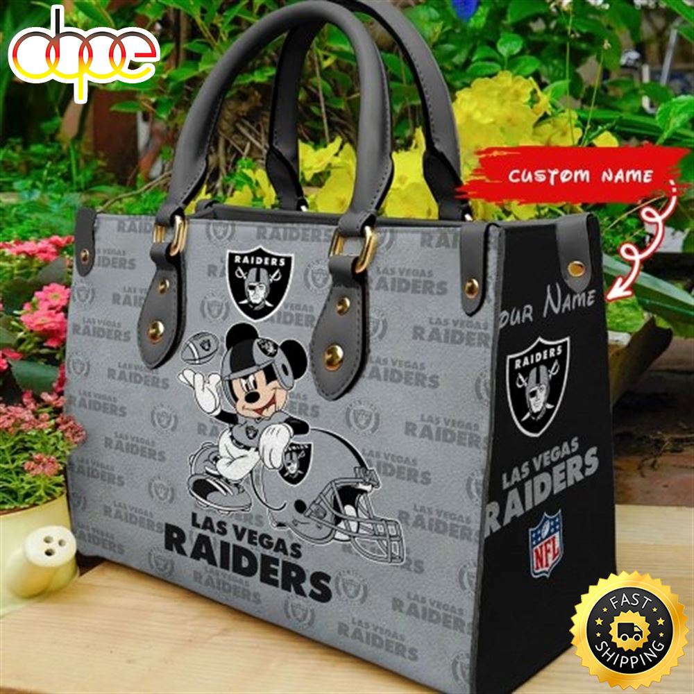 Custom Name NFL Las Vegas Raiders Leather Bag – Musicdope80s.com