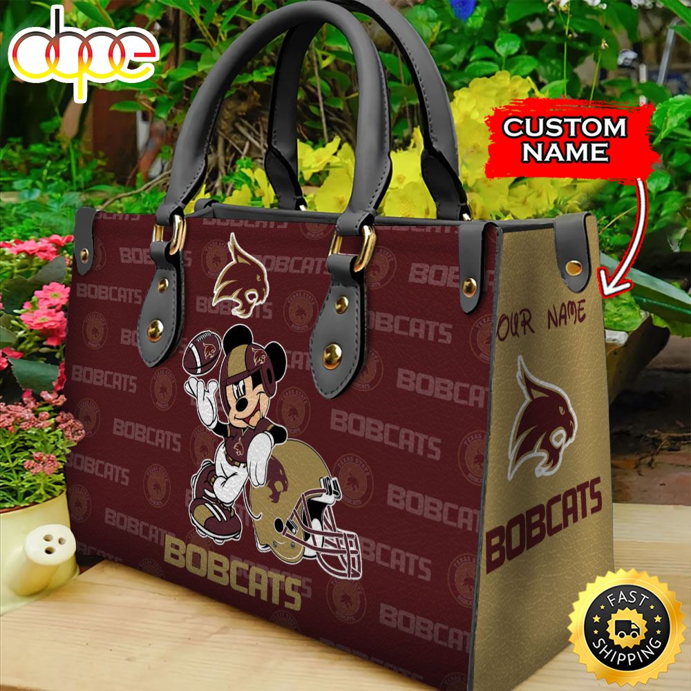 Custom Name Ncaa Texas Longhorns Mickey Leather Bag –