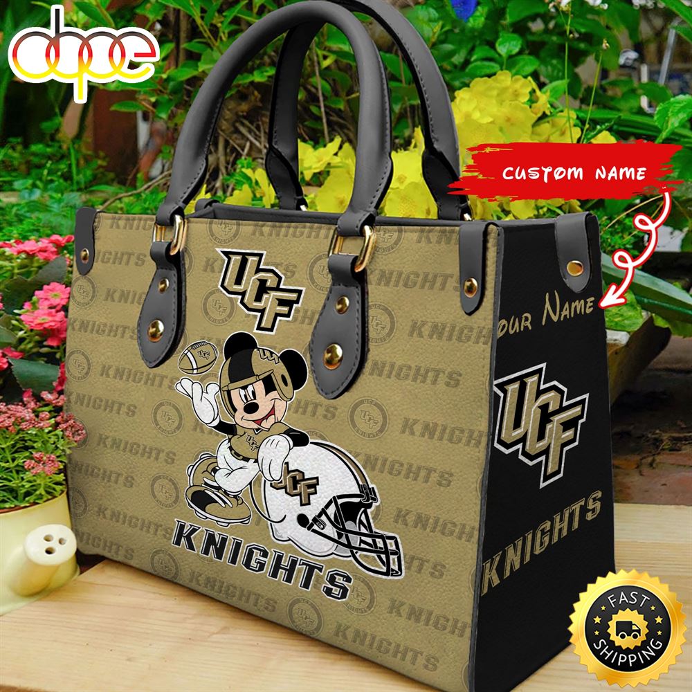 Custom Name Ncaa Ucf Knights Mickey Leather Bag –