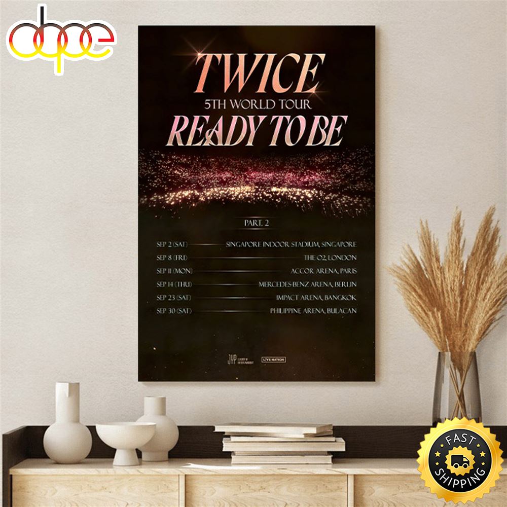 2023 Twice Ready To Be 5th World Tour Poster Canvas Ssbwsl
