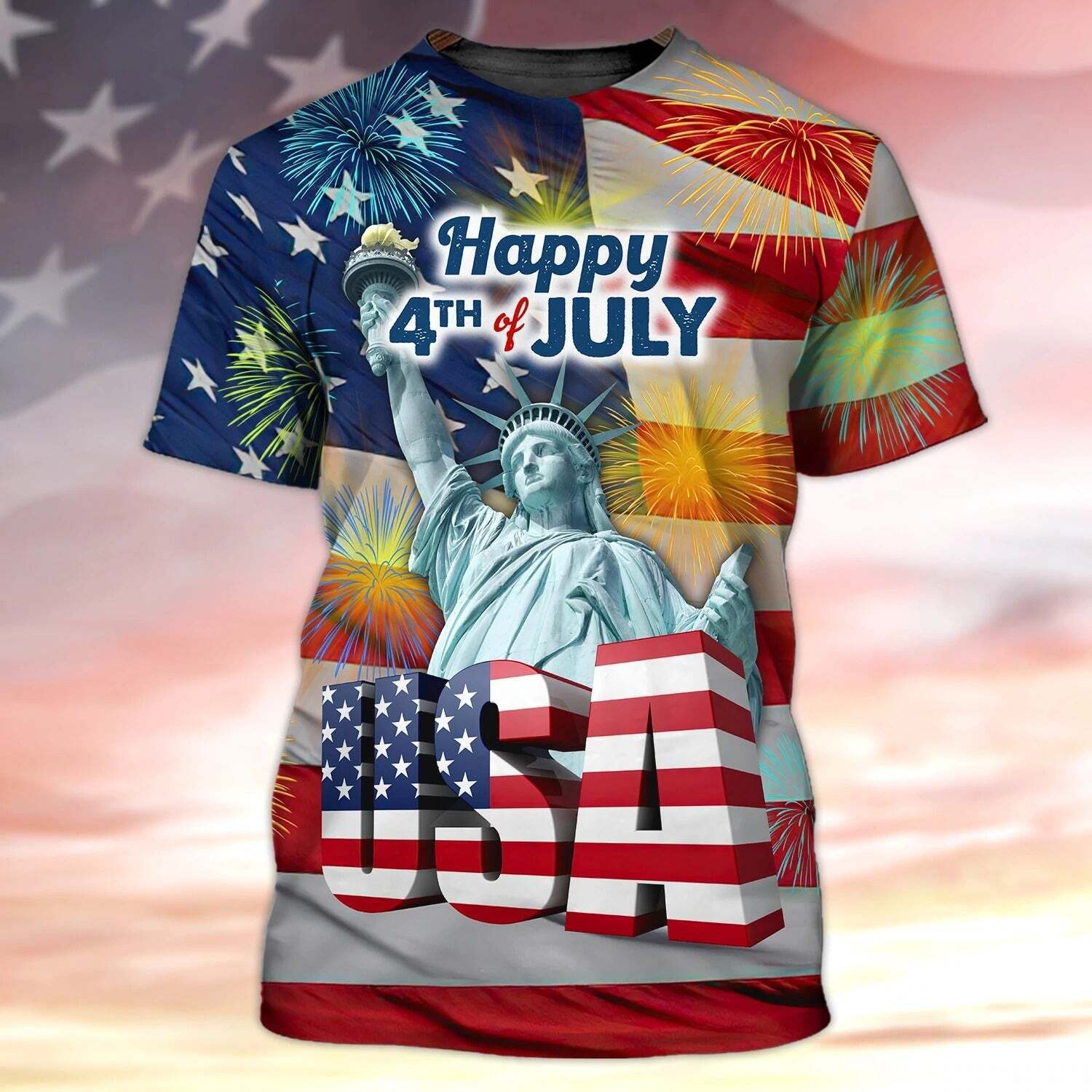 4Th Of July Independence Day Strong American 3D All Over Printed T Shirt Giolle