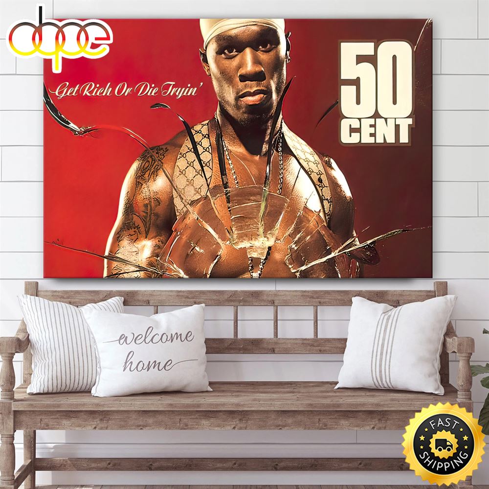 50 Cent Get Rich Or Die Tryin 20th Anniversary Poster Canvas Fbfr2a