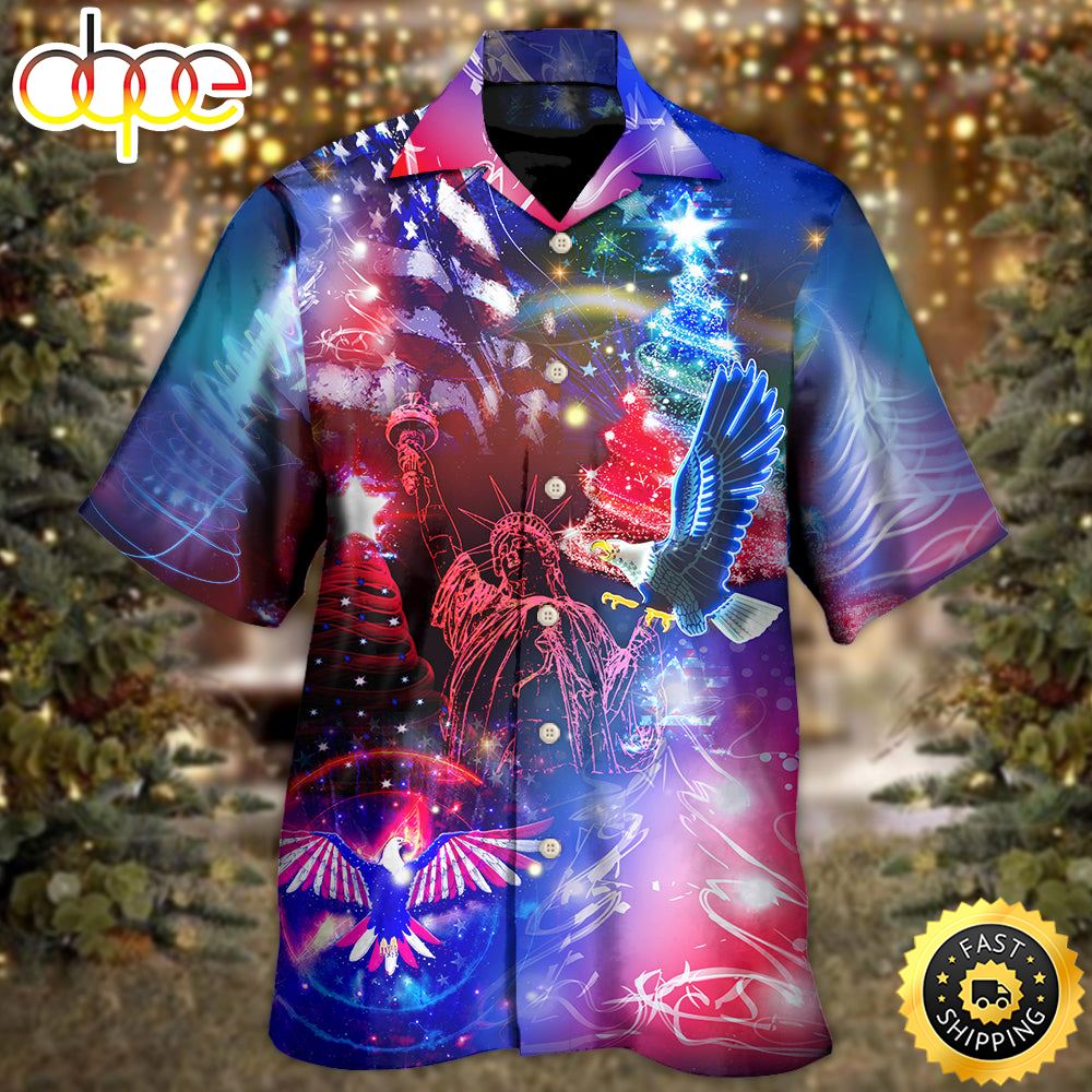America Christmas Merry Everything Happy Always Independence Day Hawaiian Shirt 1 Zsierf
