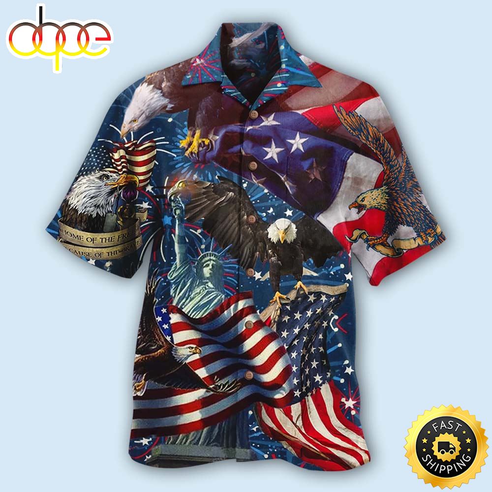 America Eagle Victory Love Independence Day Hawaiian Shirt 1 Kcfihn