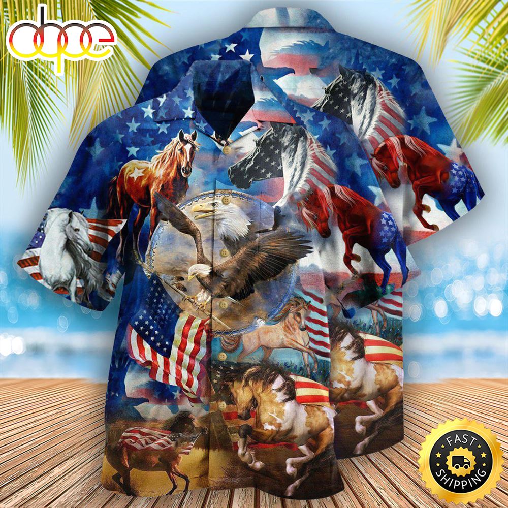 America Horse Patriotic America Independence Day Hawaiian Shirt 1 Bmo1rd