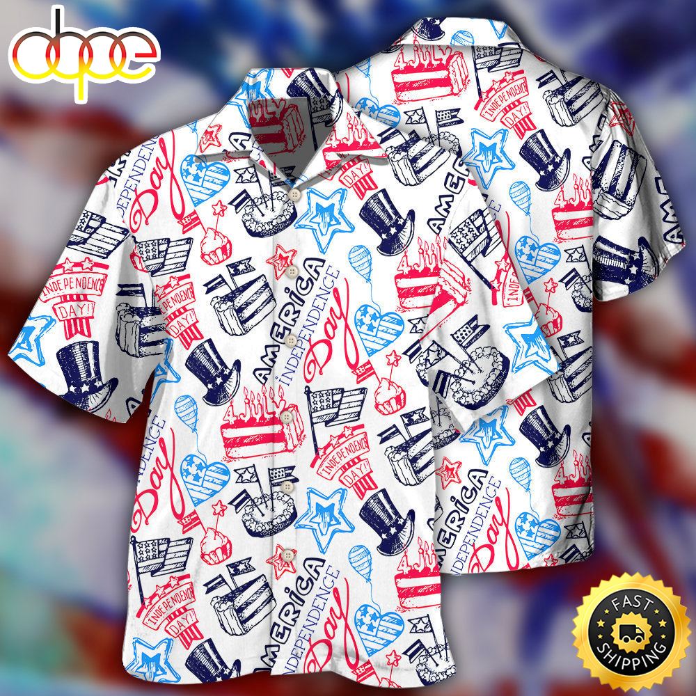 America Independence Day Art Style Independence Day Hawaiian Shirt 1 Xxxe0k