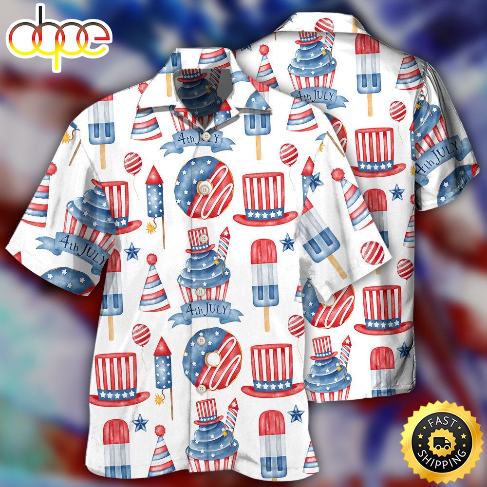 America Independence Day Basic Art Style Independence Day Hawaiian Shirt 1 Edzqce