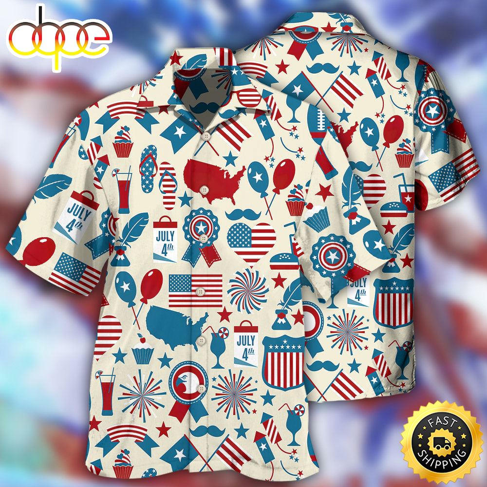 America Independence Day Fourth Of July Independence Day Symbols Independence Day Hawaiian Shirt 1 Mckqyz