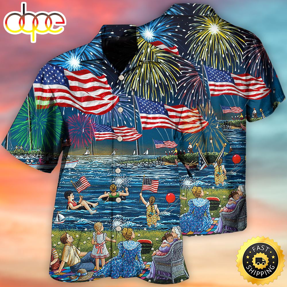 America Independence Day Fun Day Independence Day Hawaiian Shirt 1 Bqobj3