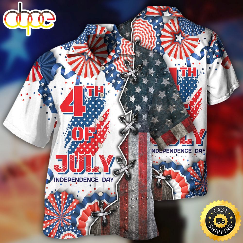 America Independence Day Happy Day Independence Day Hawaiian Shirt 1 Zxhxbn