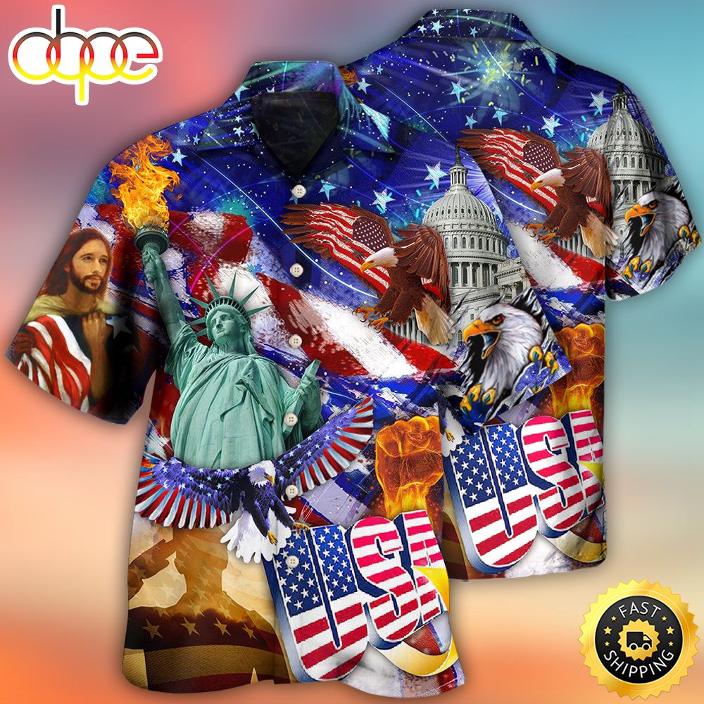 America Independence Day Independence Day Hawaiian Shirt 1 Wstsm6