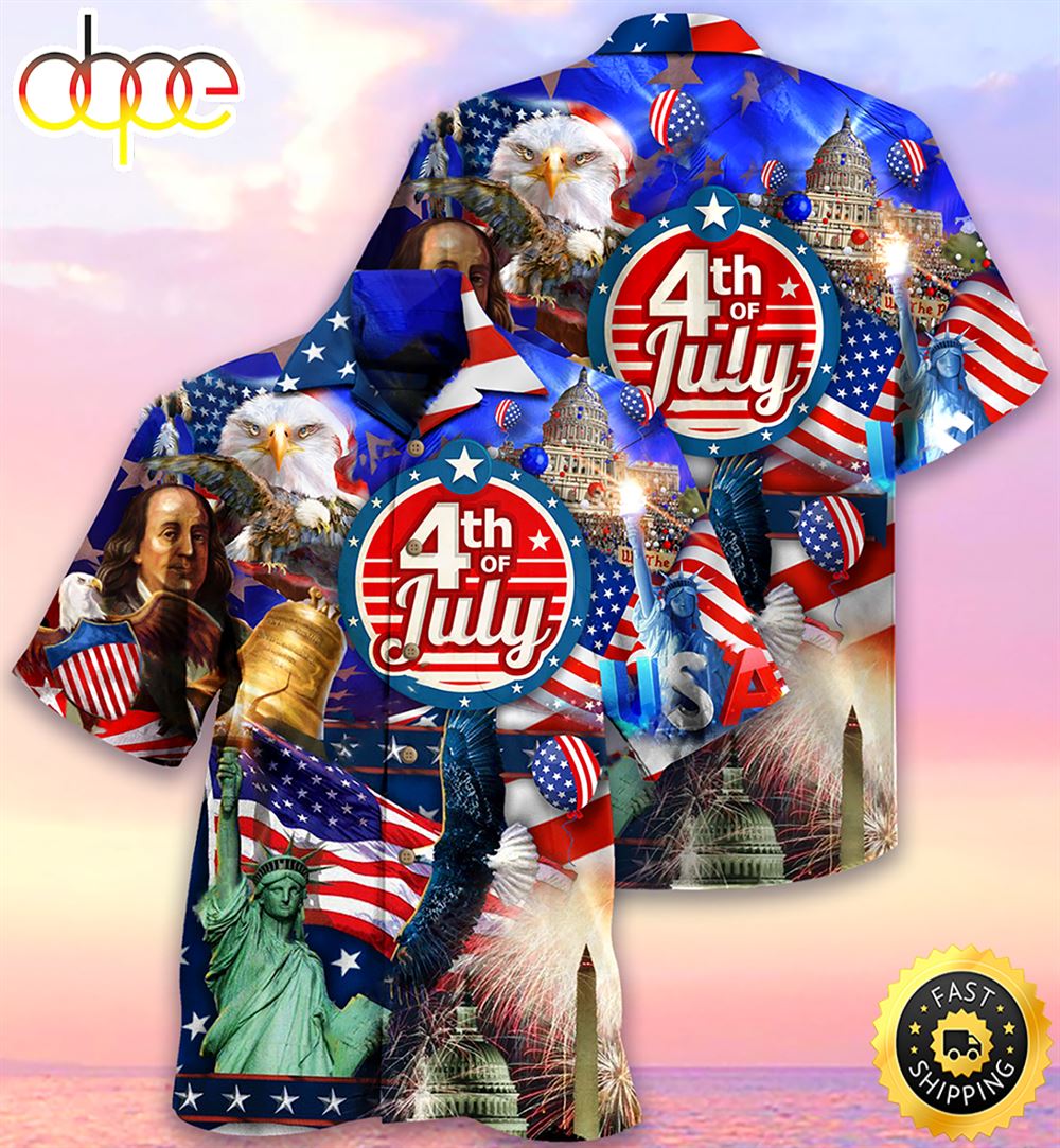 America Love July Style Independence Day Hawaiian Shirt 1 Syncpm